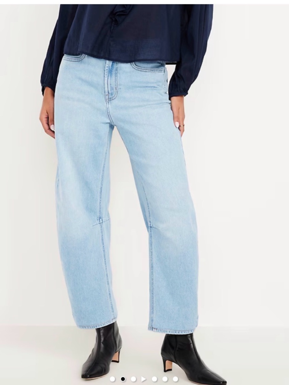 NWT Light Wash High Rise Barrel Leg Jeans Piette size 16